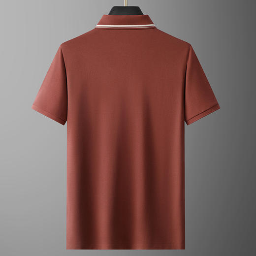 【桑蚕丝】【莫代尔】【亚麻】【DG】大依优型大码男装轻奢短袖POLO衫桑蚕丝体恤衫夏季翻领上衣运动T恤男士胖子 商品图2