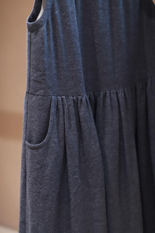 黄阿福｜羊毛亚麻无袖连衣裙 商品图1