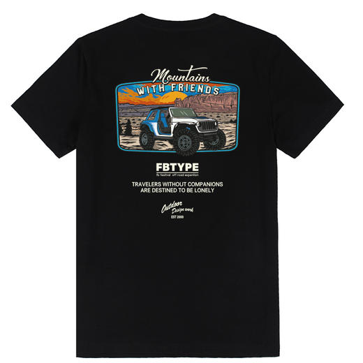 【荒野探险】95棉微弹短袖T恤 男士越野露营风主题印花 合体版型 NMT-2201 商品图4