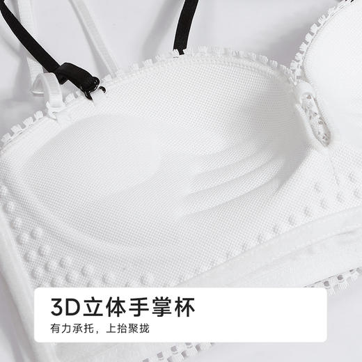 都市丽人自然舒适B杯常规内衣中厚蕾丝无钢圈常规文胸BBH7M1 商品图6