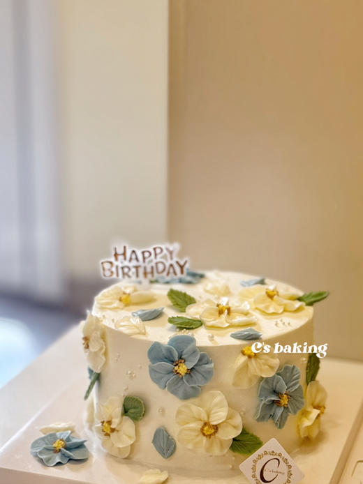 韩式裱花 小清新 简约美 忌廉蛋糕（默认自提，收费配送请联系客服） 商品图1