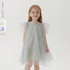 马克珍妮夏装新款 女童小飞袖网纱连衣裙 儿童裙子230976