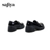 Safiya/索菲娅2025英伦学院风钻扣粗跟漆皮厚底增高乐福鞋SFD1112415 商品缩略图3