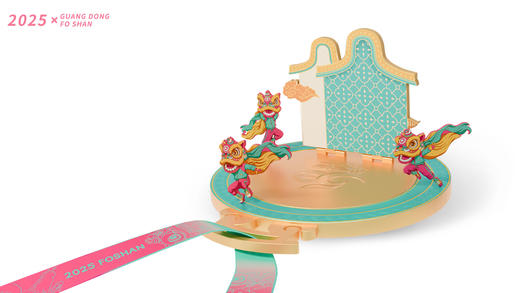 舞狮·50 功夫喜狮文创周边 可转动插卡立体纪念牌【积分商城】 商品图2