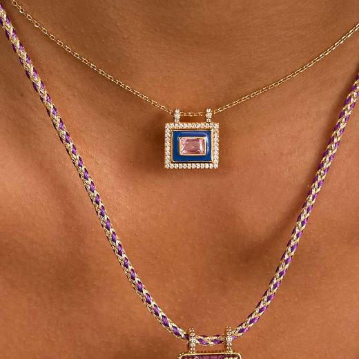 北京仓｜MYA-BAY-NAVY EL PASO-淡粉色宝石 项链［比利时设计师］ 商品图1