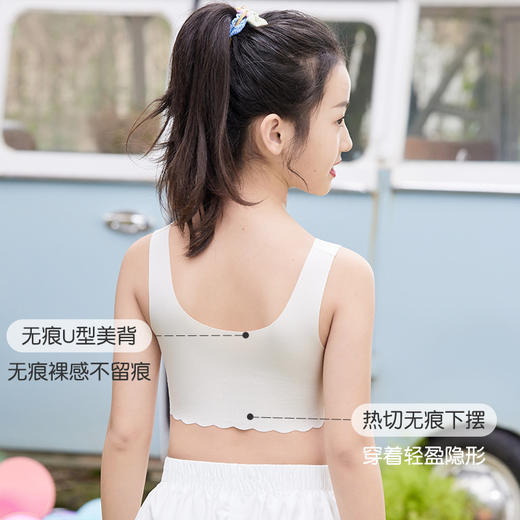 女童发育期少女文胸小学初中生大童儿童薄款女抹胸背心无痕内衣💕 商品图2
