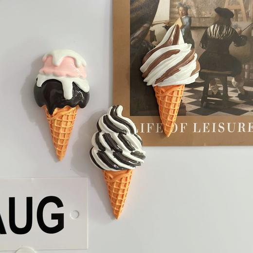 仿真可爱冰淇淋食玩冰箱贴 磁性贴大合集亮面磨砂冰淇淋留言板装 商品图2