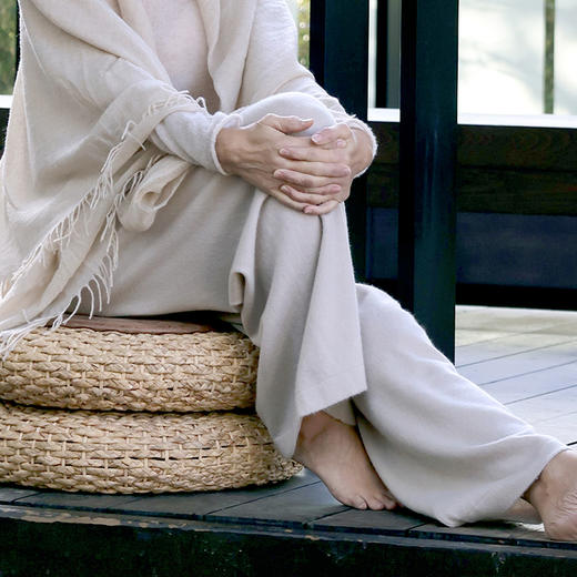 疗愈羊绒| 四季款针织羊绒女式直筒裤  SJF94K319K 商品图1