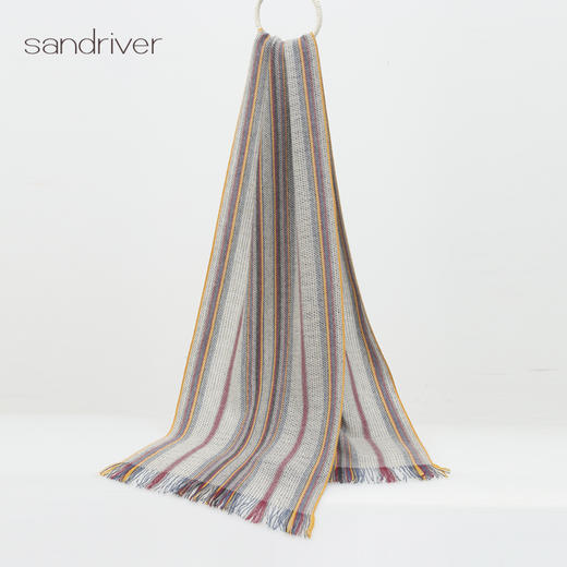 青海手工氆氇条纹流苏围巾SJF96P821N 商品图0