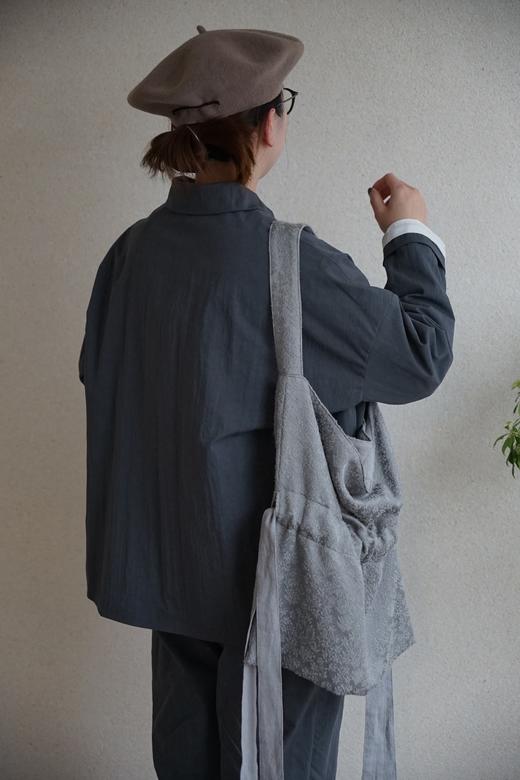 apuntob 落肩设计宽松版型灰色棉质夹克 商品图3