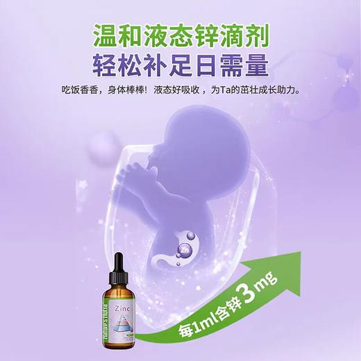 【品牌直供】美国莱思纽卡 补锌滴剂 60ml营养滴剂婴儿童营养包 液体 商品图2