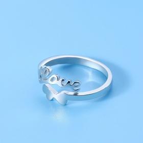 巧兰轩仿纯银开口love戒指环淘宝韩国饰品韩国版时尚工厂直销女款