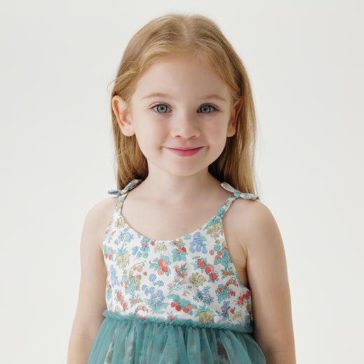 【马克珍妮 芦芙】新款夏装 女童网纱蝴蝶结吊带连衣裙230956 商品图3