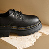 西遇英伦风小皮鞋女新款早春增高厚底乐福鞋圆头系带马丁单鞋D0047603 商品缩略图5
