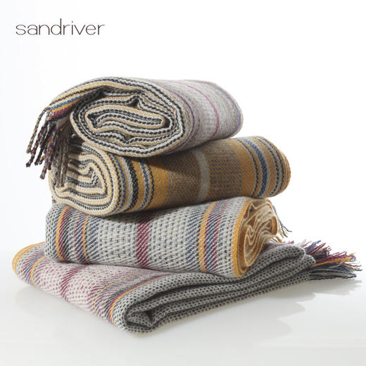 青海手工氆氇条纹流苏围巾SJF96P821N 商品图5