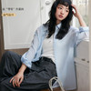 【春季必备】【天丝亚麻，舒适柔和】KPUWARM春季新款女老钱风亚麻天丝长袖衬衫女休闲兰精天丝亚麻上衣 商品缩略图1