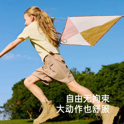 英氏儿童裤子夏季透气凉爽休闲裤中大童短裤透气女童裤子2025新款 商品图2