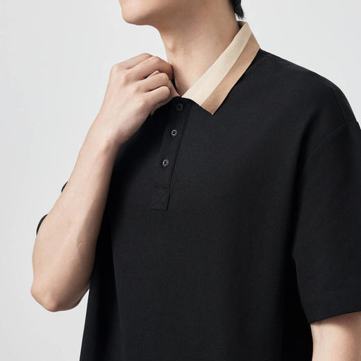 墨麦客男装2024夏季新款凉感撞色翻领polo衫速干防晒短袖T恤男潮 商品图2