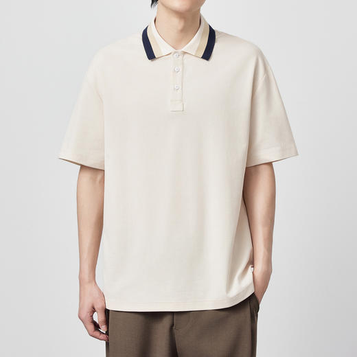 墨麦客男装2024夏季新款凉感撞色翻领polo衫速干防晒短袖T恤男潮 商品图0