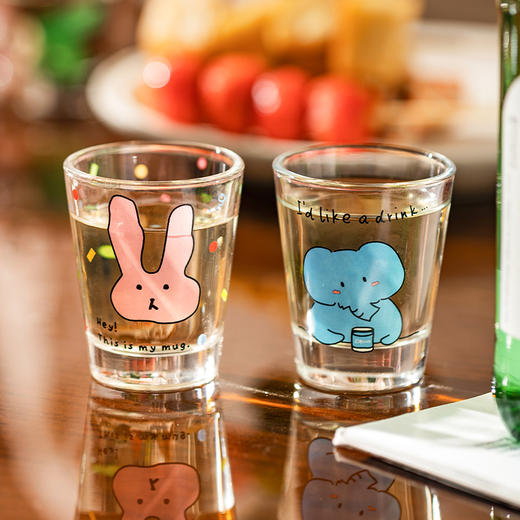 摩登主妇动物派对白酒杯套装2025新款女玻璃杯shot杯酒具烧酒杯子 商品图0