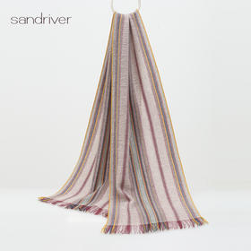 青海手工氆氇条纹流苏围巾SJF96P820N