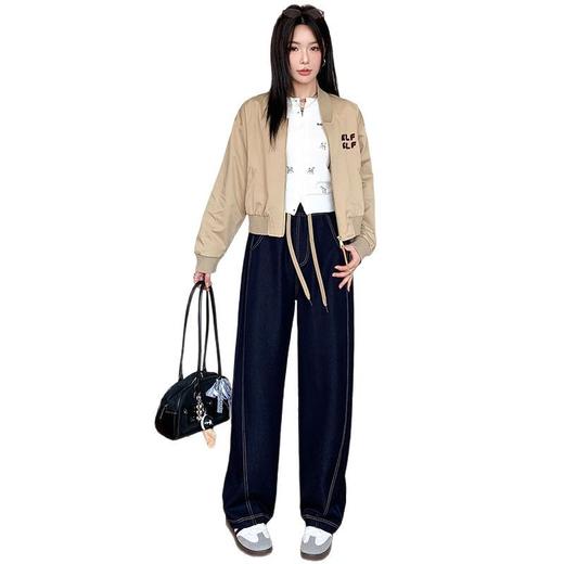 春夏季高腰显瘦宽松牛仔香蕉裤 亲肤垂顺柔软牛仔面料 商品图4