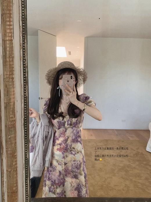 金蘑菇菇  似锦/私藏两条印花裙裙 水墨收腰连衣裙 商品图4