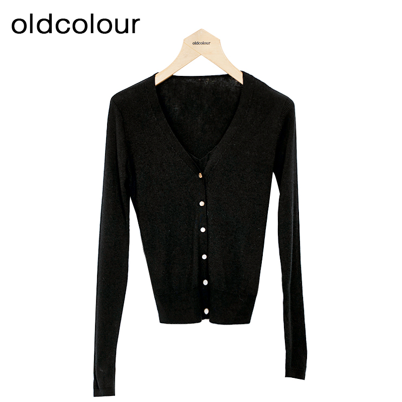 Oldcolour春季新品时尚纯色气质百搭通勤毛织套头衫P12052203