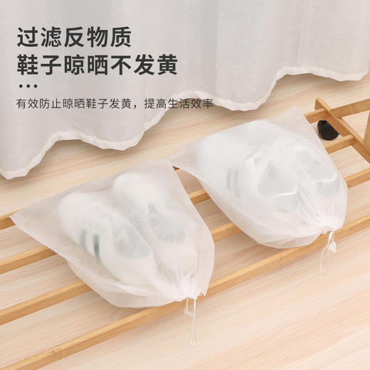 【秒杀❗️9.9抢30个🔥束口收纳袋】防尘隔脏，透气耐用，还可以收纳衣物、袜子、内衣裤等！晒鞋防黄袋装鞋子鞋套无纺布防潮鞋袋小白鞋一次性鞋罩 商品图1
