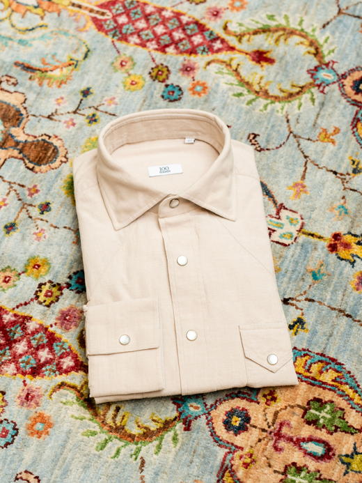 100Hands Western Shirt 米色丹宁衬衫 商品图2