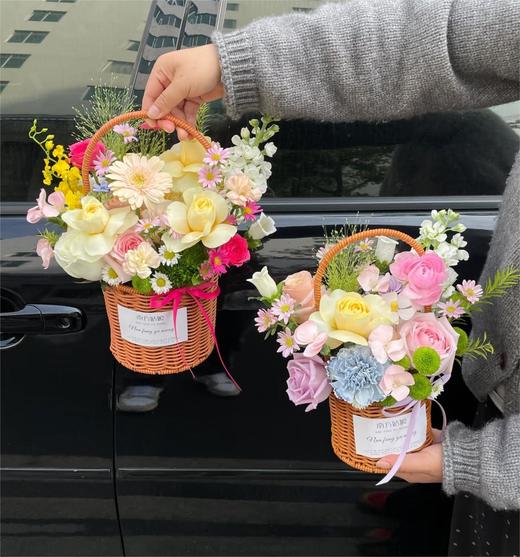 多巴胺色系手提花篮 商品图1