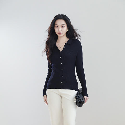 火桐hooton 轻启秋日 羊毛针织POLO衫G100 商品图8