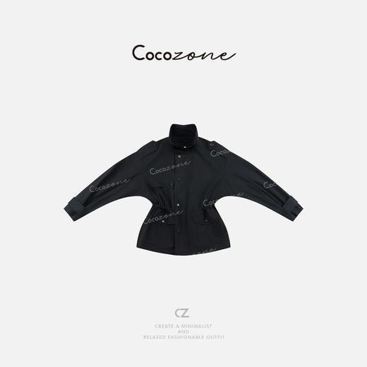 COCO ZONE 25新款宽松立领双口袋长袖拉链外套CD1A0300 商品图0
