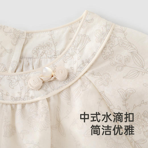 英氏【商场同款】女童国风裙子夏季短袖新中式连衣裙2025新款裙子 商品图2