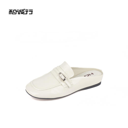和诚行 2025夏季新款时尚百搭平底单鞋女真皮舒适包头拖鞋0070557 商品图1