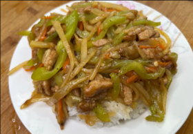 【凤酒飘香】青椒肉丝盖饭