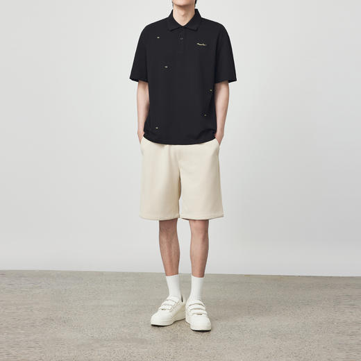 墨麦客男装吸湿速干凉感短袖polo衫男士2024夏季新款简约刺绣t恤 商品图3