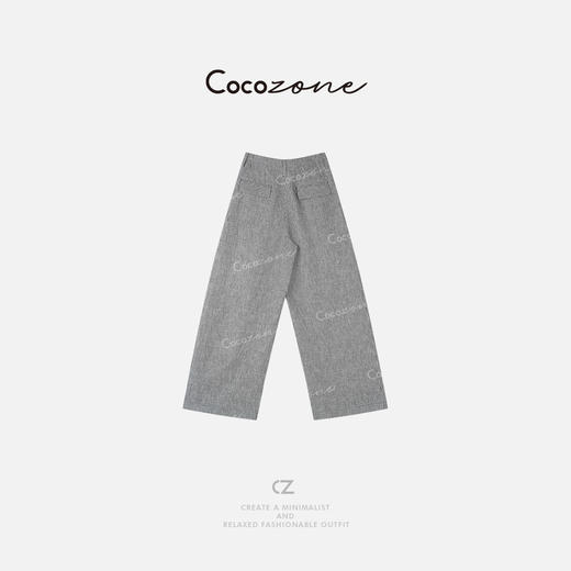 COCO ZONE 25百搭设计感格纹垂感阔腿休闲裤ACD1A0330 商品图1