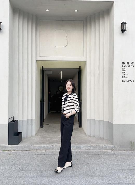 火桐hooton自在舒适 条纹圆领开衫G210 商品图2