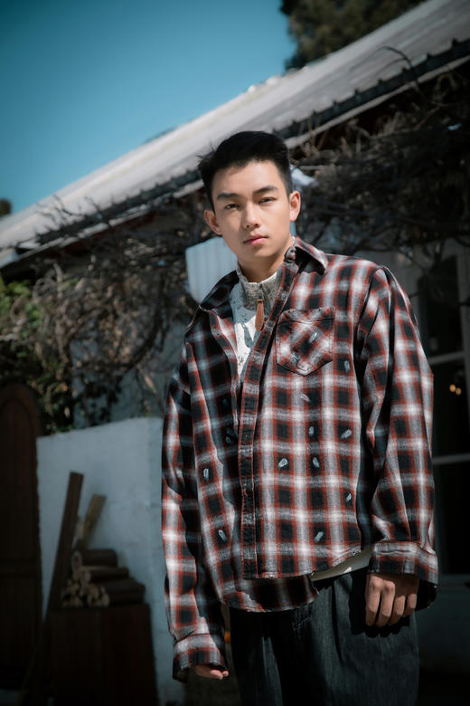 E516025368格纹破损衬衫外套 商品图2