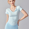 新款运动上衣女T恤短袖 瑜伽普拉提健身服速干透气纯欲风修身显瘦跑步BM297 商品缩略图1