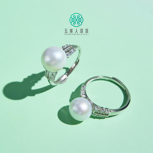 S925珍珠可调节戒指 商品图0