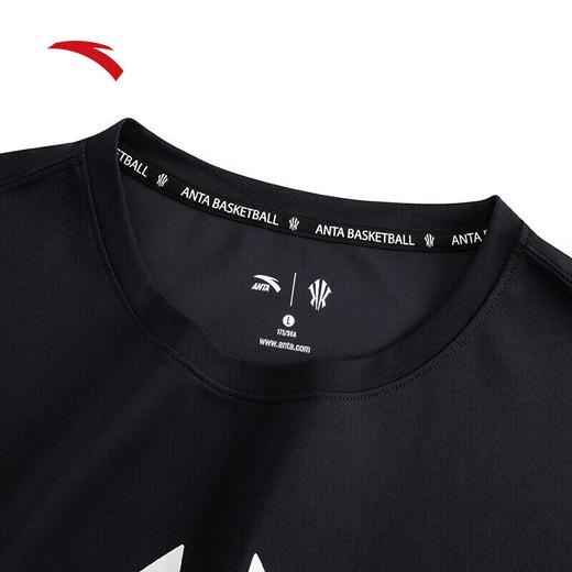 安踏（ANTA）欧文系列T恤 男女同款夏季新款运动休闲潮流圆领短袖172521109 商品图2