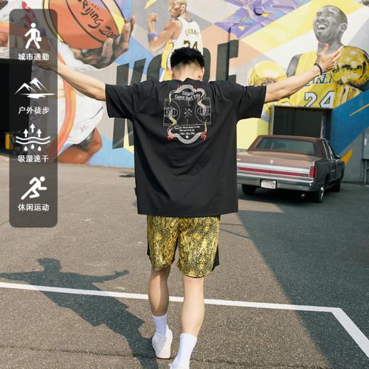 LUSHISI【蛇年限定】盘山主题美式复古t恤棉感速干透气运动短袖男 商品图3