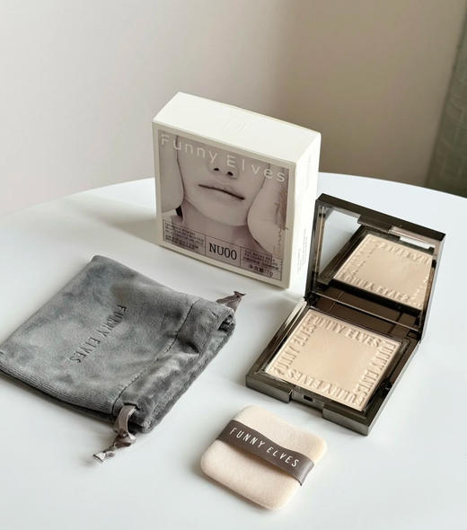 3D柔焦一触磨皮！新版funnyelves方里蜜粉饼7g控油定妆持久柔焦 商品图2