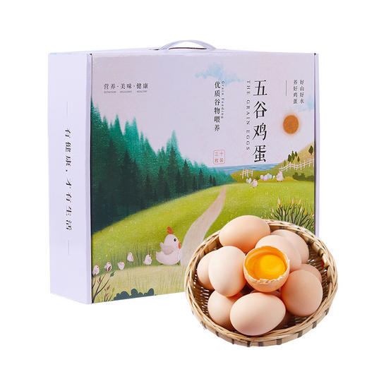 【宜昌助农馆】农家土鸡蛋 五谷喂养 手提礼盒30枚 商品图0