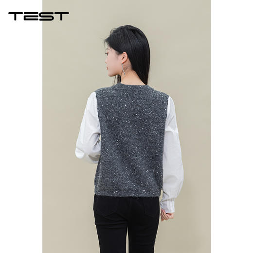 春上新时尚拼接气质优雅柔软舒适小衫1251021 商品图5