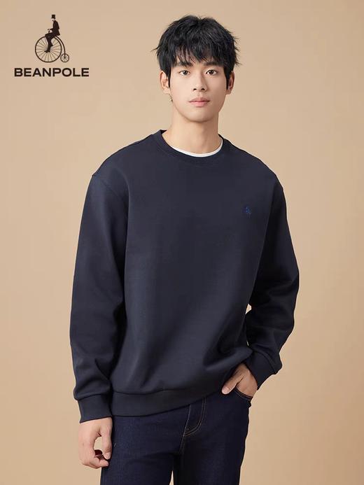 点此购买 滨波春秋男士后背logo罗纹圆领宽松纯棉卫衣 ss 310030 商品图0