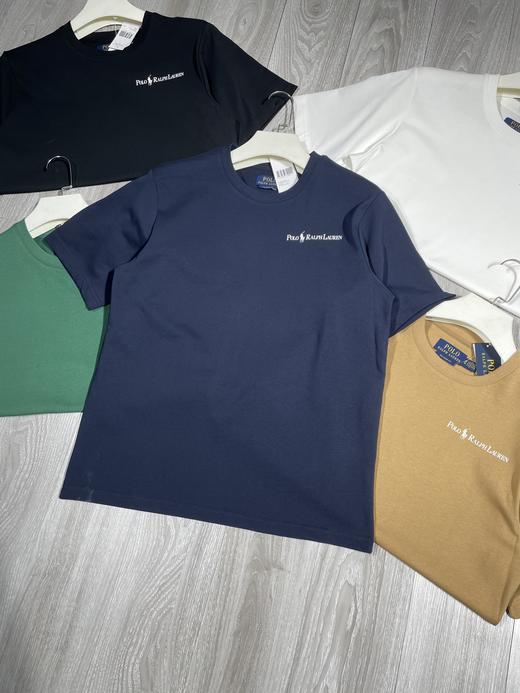 点此购买 拉夫劳伦徽标纯色男女款商务休闲圆领短袖T恤 md 310038 商品图4