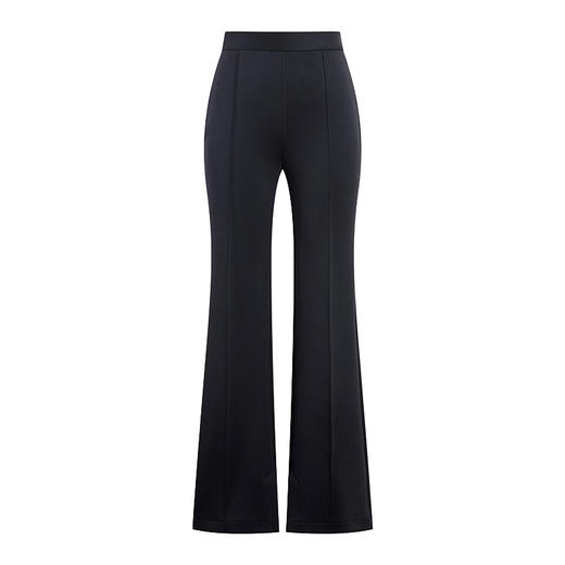 HeyDress24h柔塑小黑裤女春季高腰修身显瘦弹力休闲裤微喇裤子 商品图4